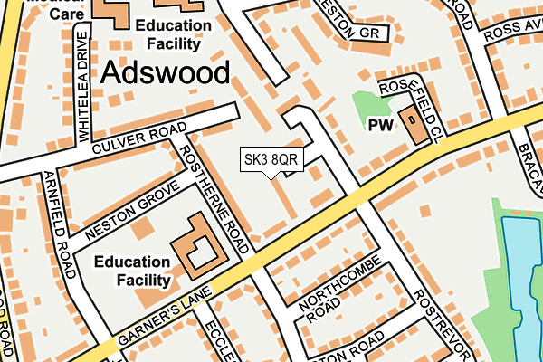 SK3 8QR map - OS OpenMap – Local (Ordnance Survey) SK3 8QR map - OS OpenMap – Local (Ordnance Survey)