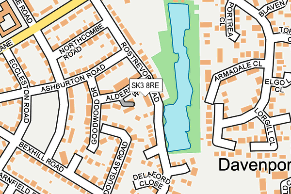 SK3 8RE map - OS OpenMap – Local (Ordnance Survey) SK3 8RE map - OS OpenMap – Local (Ordnance Survey)