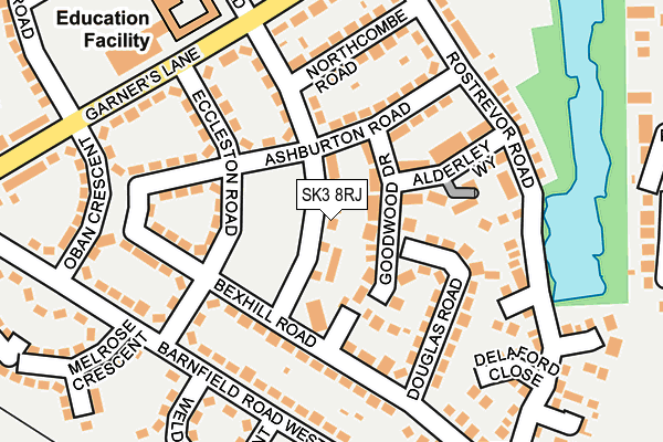 SK3 8RJ map - OS OpenMap – Local (Ordnance Survey) SK3 8RJ map - OS OpenMap – Local (Ordnance Survey)