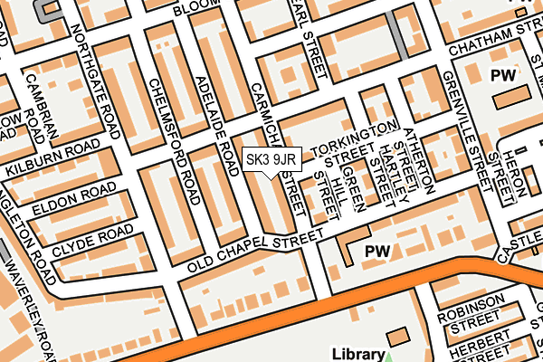 SK3 9JR map - OS OpenMap – Local (Ordnance Survey) SK3 9JR map - OS OpenMap – Local (Ordnance Survey)