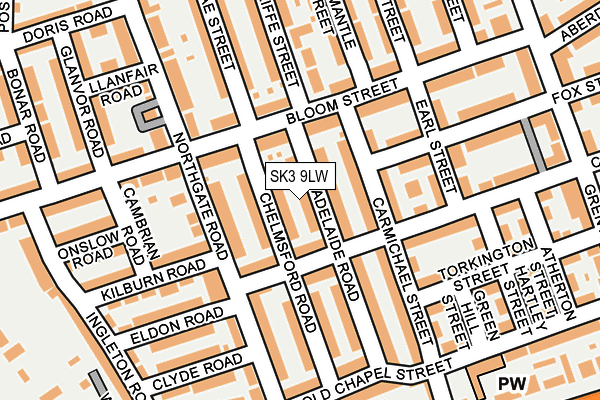 SK3 9LW map - OS OpenMap – Local (Ordnance Survey) SK3 9LW map - OS OpenMap – Local (Ordnance Survey)