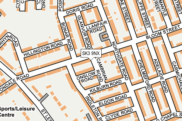 SK3 9NX map - OS OpenMap – Local (Ordnance Survey) SK3 9NX map - OS OpenMap – Local (Ordnance Survey)