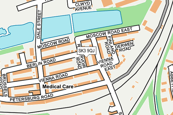 SK3 9QJ map - OS OpenMap – Local (Ordnance Survey) SK3 9QJ map - OS OpenMap – Local (Ordnance Survey)