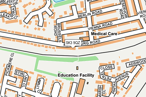 SK3 9QZ map - OS OpenMap – Local (Ordnance Survey) SK3 9QZ map - OS OpenMap – Local (Ordnance Survey)