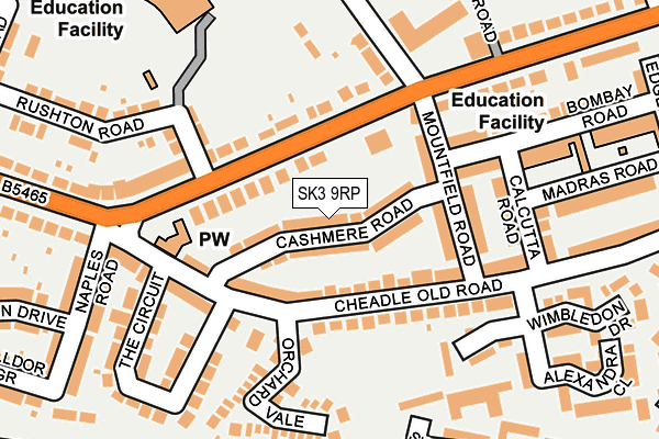 SK3 9RP map - OS OpenMap – Local (Ordnance Survey) SK3 9RP map - OS OpenMap – Local (Ordnance Survey)