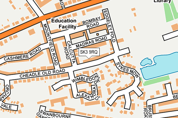 SK3 9RQ map - OS OpenMap – Local (Ordnance Survey)