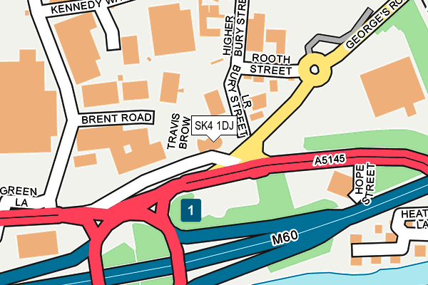 SK4 1DJ map - OS OpenMap – Local (Ordnance Survey) SK4 1DJ map - OS OpenMap – Local (Ordnance Survey)