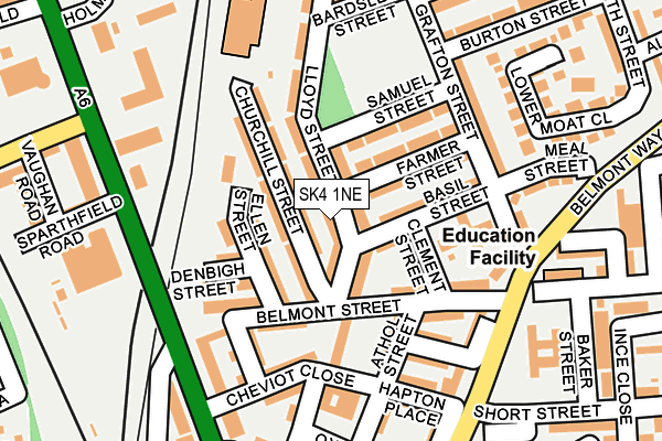 SK4 1NE map - OS OpenMap – Local (Ordnance Survey)