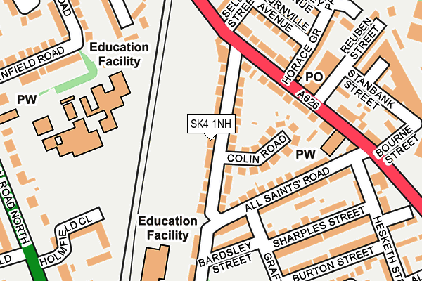 SK4 1NH map - OS OpenMap – Local (Ordnance Survey) SK4 1NH map - OS OpenMap – Local (Ordnance Survey)