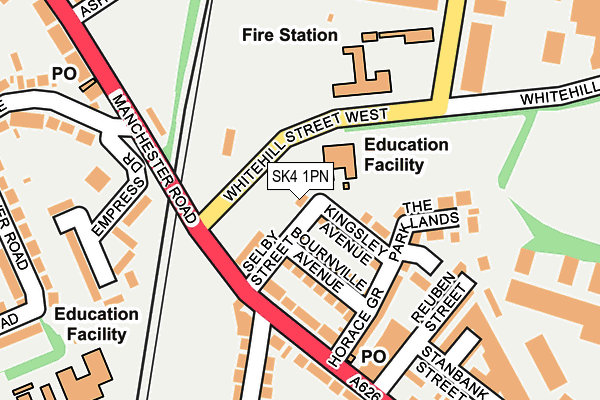 SK4 1PN map - OS OpenMap – Local (Ordnance Survey) SK4 1PN map - OS OpenMap – Local (Ordnance Survey)
