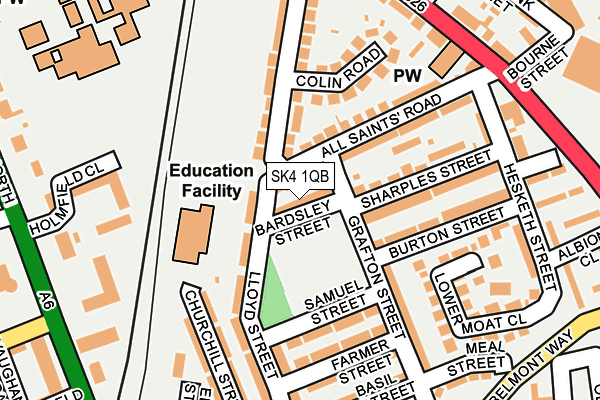 SK4 1QB map - OS OpenMap – Local (Ordnance Survey) SK4 1QB map - OS OpenMap – Local (Ordnance Survey)