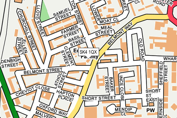 SK4 1QX map - OS OpenMap – Local (Ordnance Survey) SK4 1QX map - OS OpenMap – Local (Ordnance Survey)