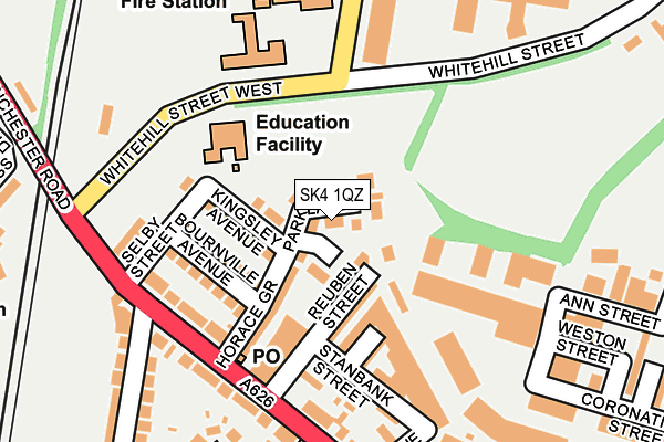 SK4 1QZ map - OS OpenMap – Local (Ordnance Survey)