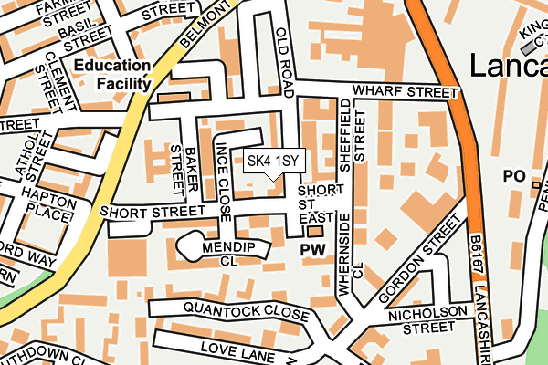 SK4 1SY map - OS OpenMap – Local (Ordnance Survey) SK4 1SY map - OS OpenMap – Local (Ordnance Survey)