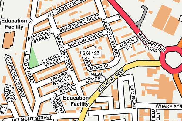 SK4 1SZ map - OS OpenMap – Local (Ordnance Survey) SK4 1SZ map - OS OpenMap – Local (Ordnance Survey)