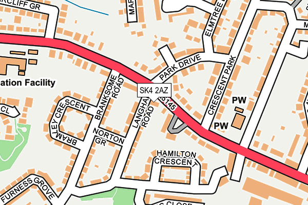 SK4 2AZ map - OS OpenMap – Local (Ordnance Survey) SK4 2AZ map - OS OpenMap – Local (Ordnance Survey)