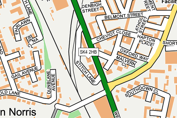 SK4 2HB map - OS OpenMap – Local (Ordnance Survey) SK4 2HB map - OS OpenMap – Local (Ordnance Survey)