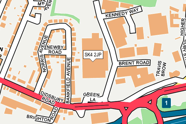 SK4 2JP map - OS OpenMap – Local (Ordnance Survey) SK4 2JP map - OS OpenMap – Local (Ordnance Survey)