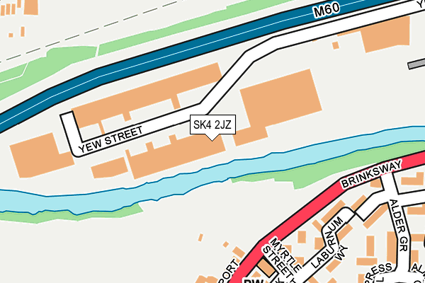SK4 2JZ map - OS OpenMap – Local (Ordnance Survey) SK4 2JZ map - OS OpenMap – Local (Ordnance Survey)