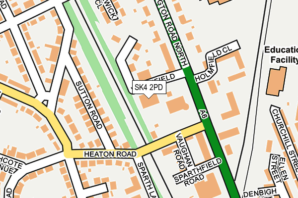 SK4 2PD map - OS OpenMap – Local (Ordnance Survey) SK4 2PD map - OS OpenMap – Local (Ordnance Survey)