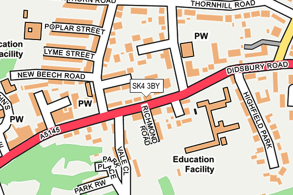 SK4 3BY map - OS OpenMap – Local (Ordnance Survey) SK4 3BY map - OS OpenMap – Local (Ordnance Survey)