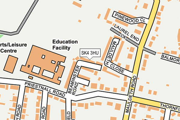 SK4 3HU map - OS OpenMap – Local (Ordnance Survey) SK4 3HU map - OS OpenMap – Local (Ordnance Survey)