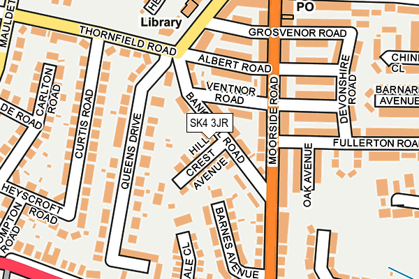 SK4 3JR map - OS OpenMap – Local (Ordnance Survey) SK4 3JR map - OS OpenMap – Local (Ordnance Survey)