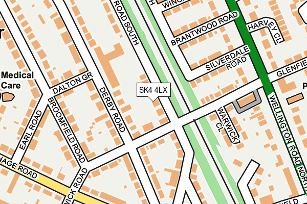 SK4 4LX map - OS OpenMap – Local (Ordnance Survey) SK4 4LX map - OS OpenMap – Local (Ordnance Survey)