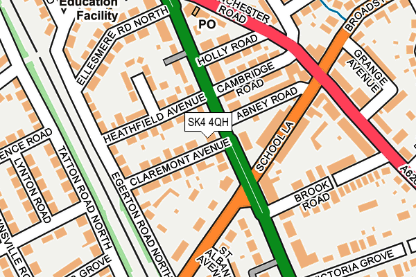 SK4 4QH map - OS OpenMap – Local (Ordnance Survey) SK4 4QH map - OS OpenMap – Local (Ordnance Survey)