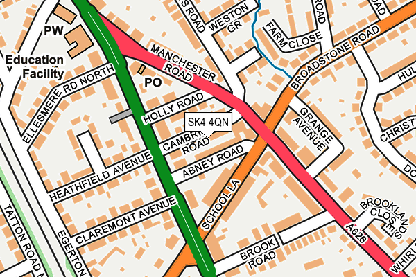 SK4 4QN map - OS OpenMap – Local (Ordnance Survey) SK4 4QN map - OS OpenMap – Local (Ordnance Survey)