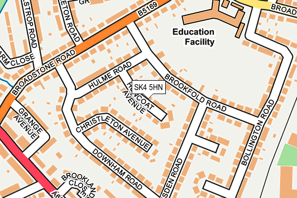 SK4 5HN map - OS OpenMap – Local (Ordnance Survey)