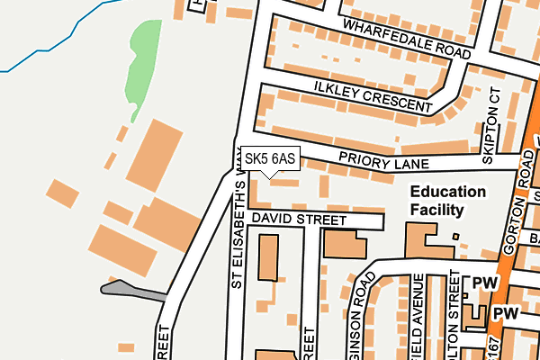 SK5 6AS map - OS OpenMap – Local (Ordnance Survey) SK5 6AS map - OS OpenMap – Local (Ordnance Survey)