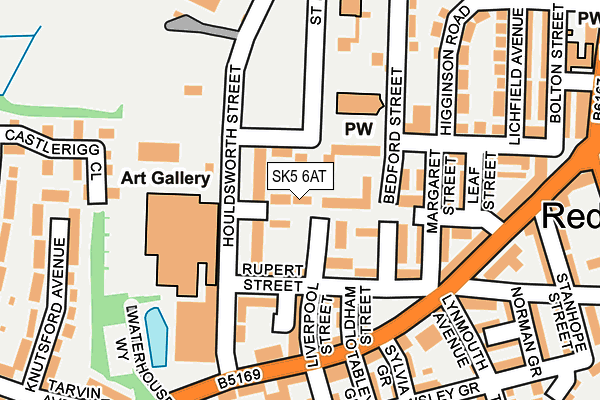 SK5 6AT map - OS OpenMap – Local (Ordnance Survey)