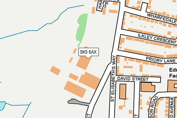 SK5 6AX map - OS OpenMap – Local (Ordnance Survey) SK5 6AX map - OS OpenMap – Local (Ordnance Survey)