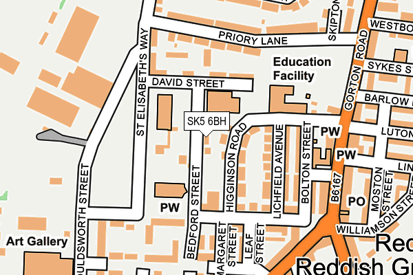 SK5 6BH map - OS OpenMap – Local (Ordnance Survey)