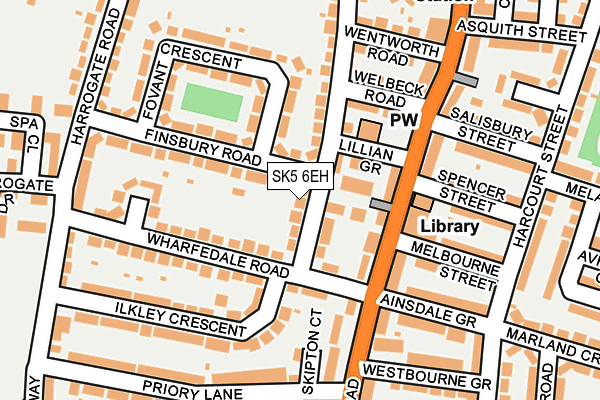 SK5 6EH map - OS OpenMap – Local (Ordnance Survey) SK5 6EH map - OS OpenMap – Local (Ordnance Survey)