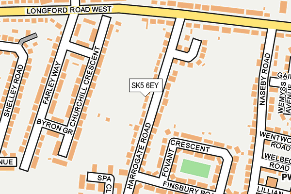 SK5 6EY map - OS OpenMap – Local (Ordnance Survey) SK5 6EY map - OS OpenMap – Local (Ordnance Survey)