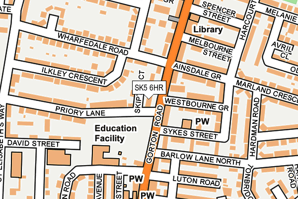 SK5 6HR map - OS OpenMap – Local (Ordnance Survey) SK5 6HR map - OS OpenMap – Local (Ordnance Survey)