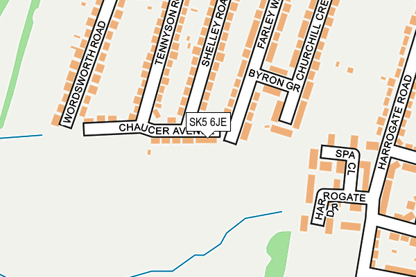 SK5 6JE map - OS OpenMap – Local (Ordnance Survey) SK5 6JE map - OS OpenMap – Local (Ordnance Survey)
