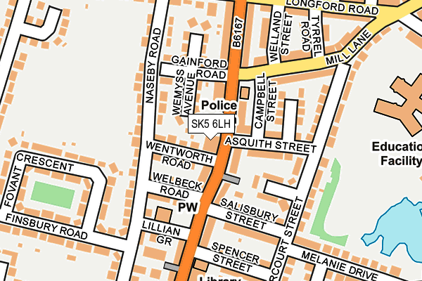 SK5 6LH map - OS OpenMap – Local (Ordnance Survey) SK5 6LH map - OS OpenMap – Local (Ordnance Survey)
