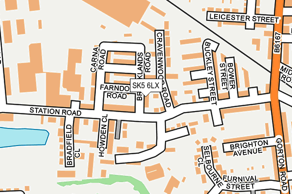 SK5 6LX map - OS OpenMap – Local (Ordnance Survey)