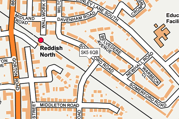 SK5 6QB map - OS OpenMap – Local (Ordnance Survey)