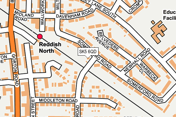 SK5 6QD map - OS OpenMap – Local (Ordnance Survey)