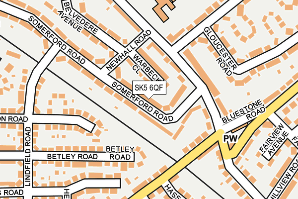 SK5 6QF map - OS OpenMap – Local (Ordnance Survey)