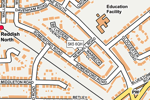 SK5 6QH map - OS OpenMap – Local (Ordnance Survey)