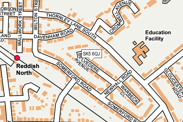 SK5 6QJ map - OS OpenMap – Local (Ordnance Survey)