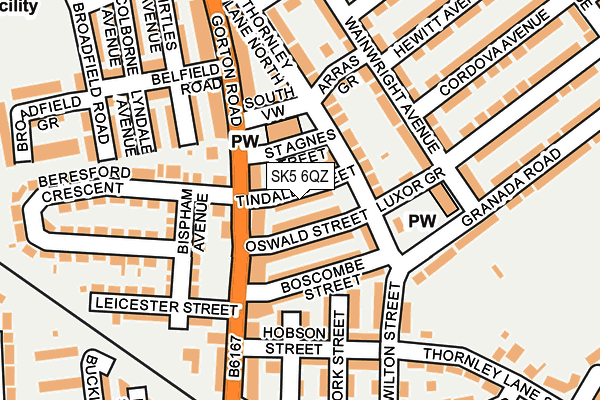 SK5 6QZ map - OS OpenMap – Local (Ordnance Survey)