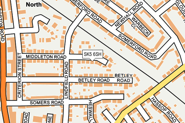 SK5 6SH map - OS OpenMap – Local (Ordnance Survey) SK5 6SH map - OS OpenMap – Local (Ordnance Survey)
