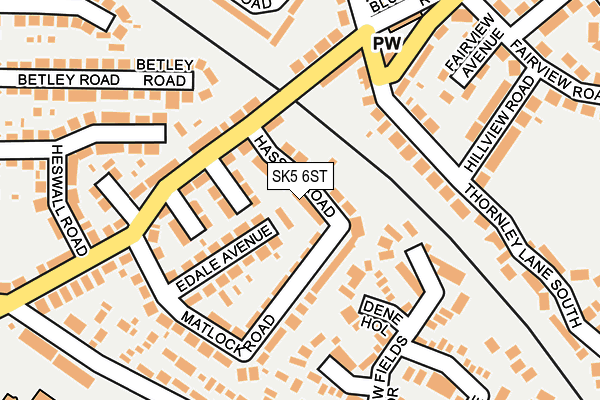 SK5 6ST map - OS OpenMap – Local (Ordnance Survey) SK5 6ST map - OS OpenMap – Local (Ordnance Survey)