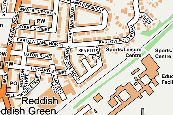 SK5 6TU map - OS OpenMap – Local (Ordnance Survey)
